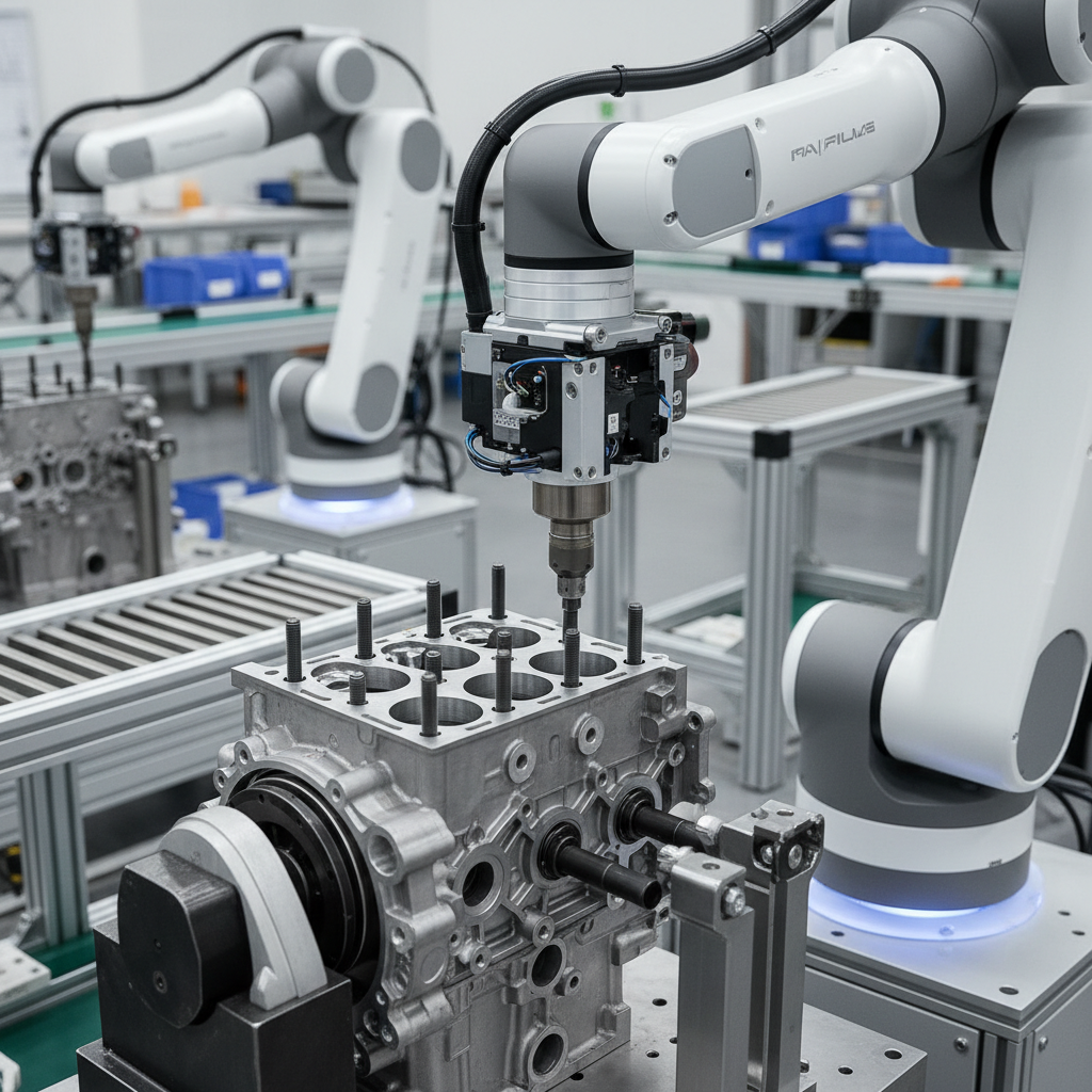 Robotic Oil Jet Assembly — Cobotic Nut Runner & Bolt Feeding